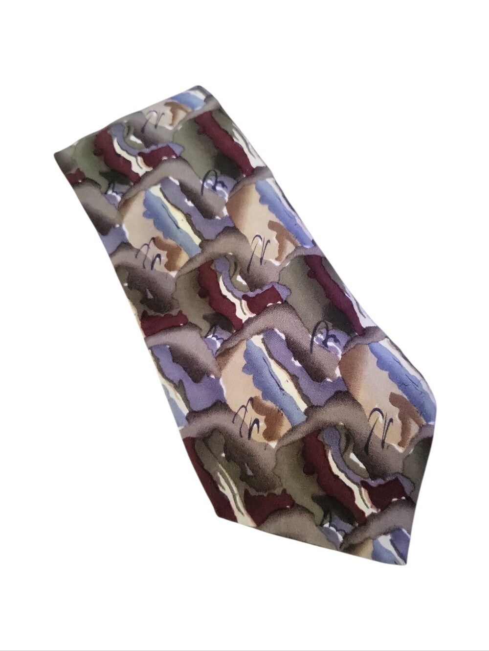 Vintage J. Garcia Abstract Silk Necktie